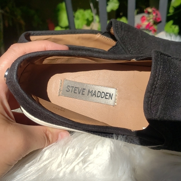Steve Madden Gracy black suede platform sneakers - Picture 7 of 13
